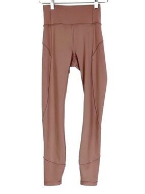 Lululemon High Rise In Movement Everlux Mauve Pink Legging tights Size 2 EUC